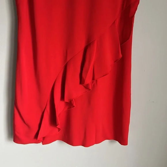 ALC Clarence Ruffled Front Dress Red - Picture 4 of 12